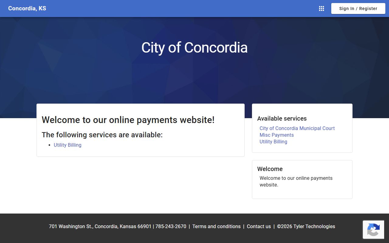 Cloud County traffic court records Municipal Online Payments entry